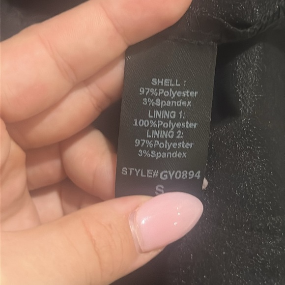 NWOT DO+Be black stripe ruffle dress size small - Picture 7 of 7